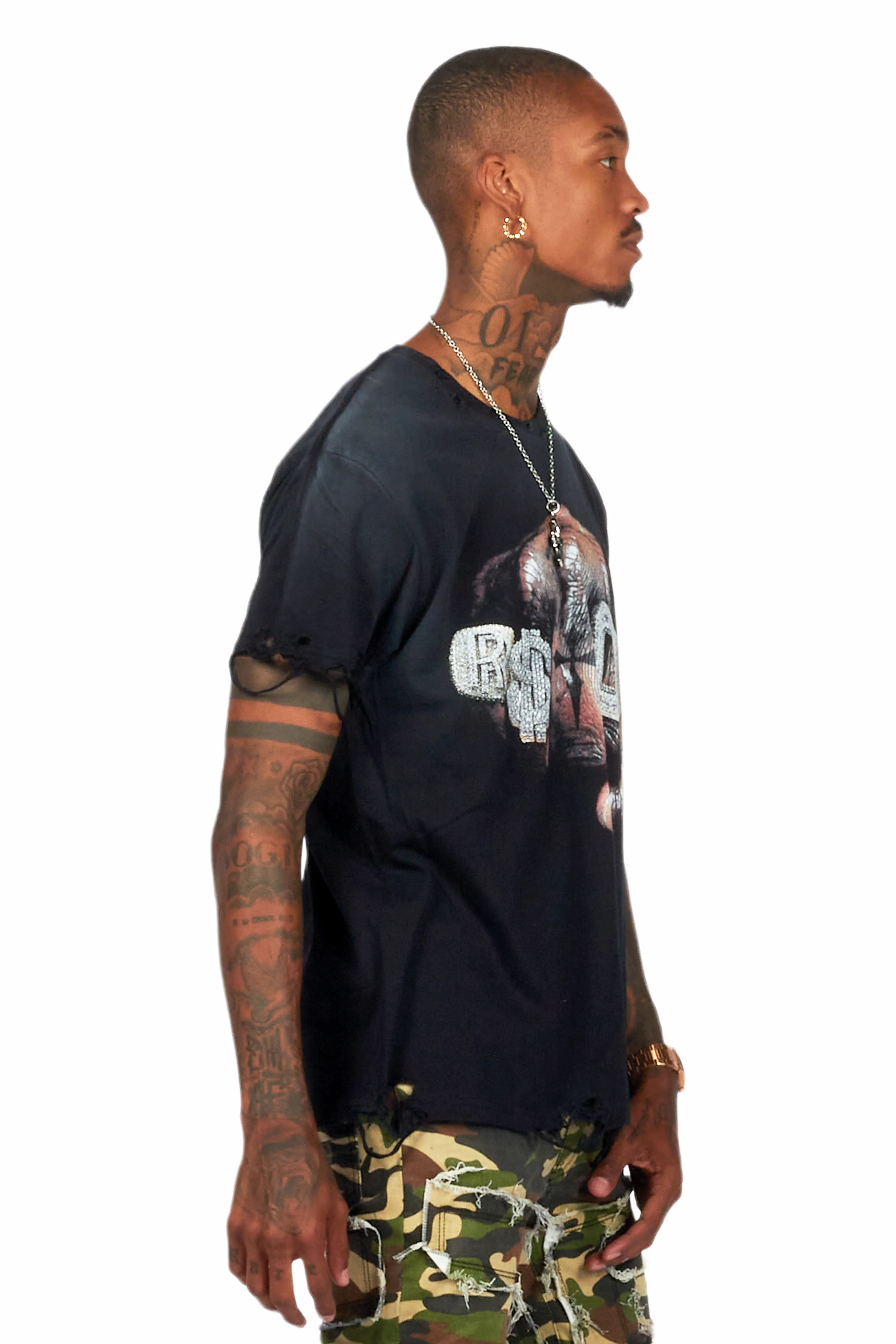 9225-janus-black-oversized-graphic-t-shirt-3.jpg Janus Black Oversized Graphic T-Shirt