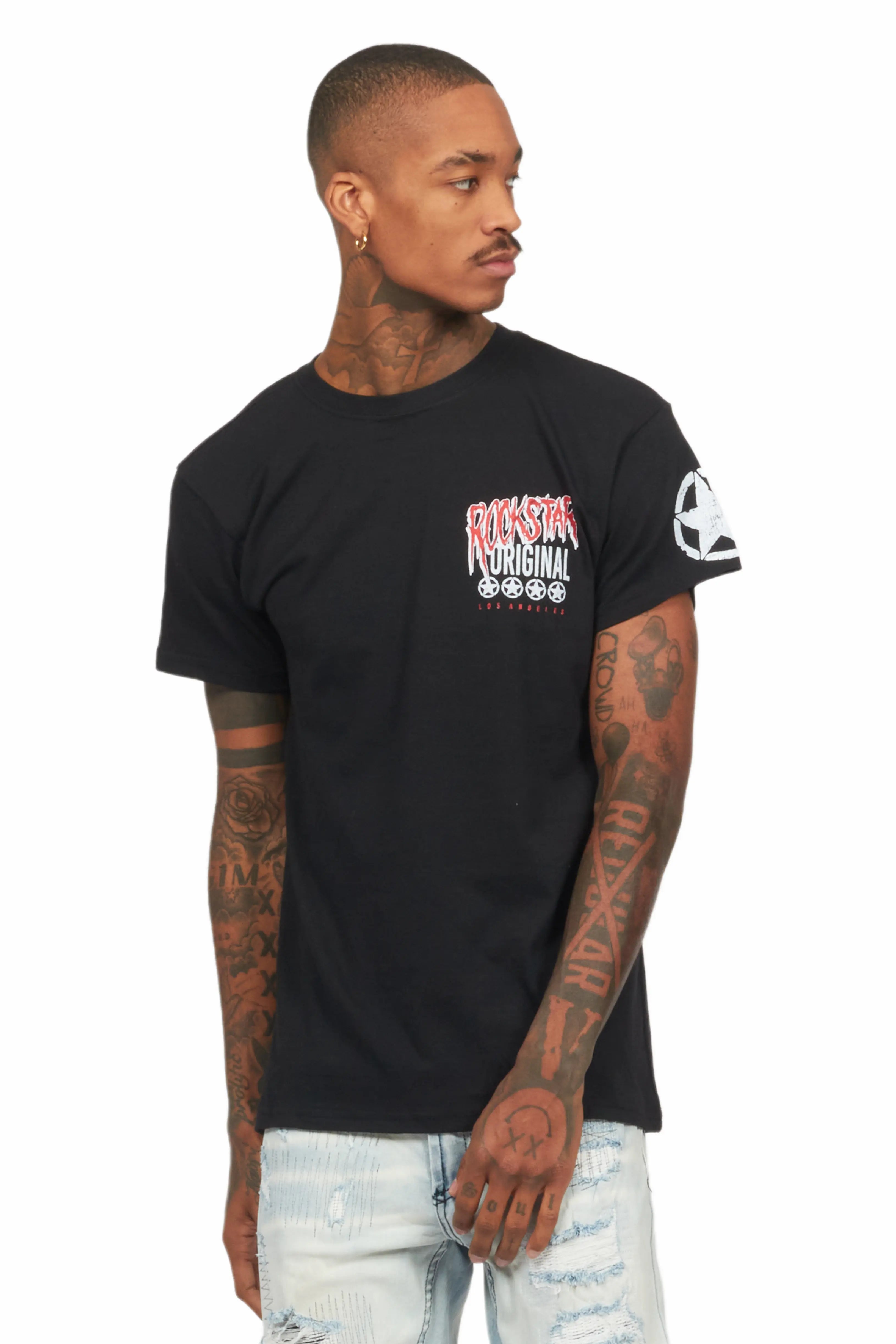 9255-wizzurd-black-graphic-t-shirt-3.jpg Wizzurd Black Graphic T-Shirt