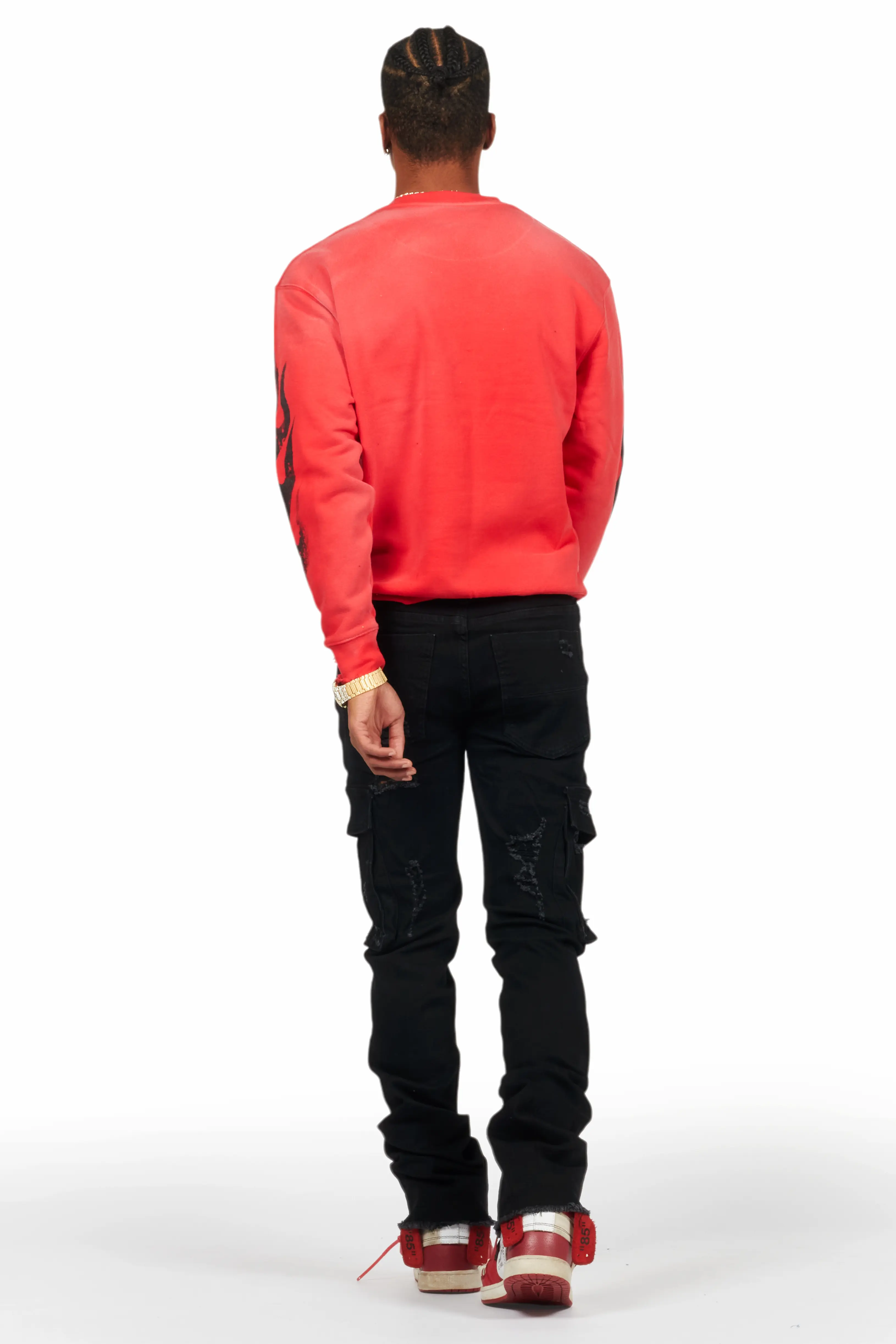 9729-adalee-black-cargo-stacked-flare-jean-5.webp Adalee Black Cargo Stacked Flare Jean