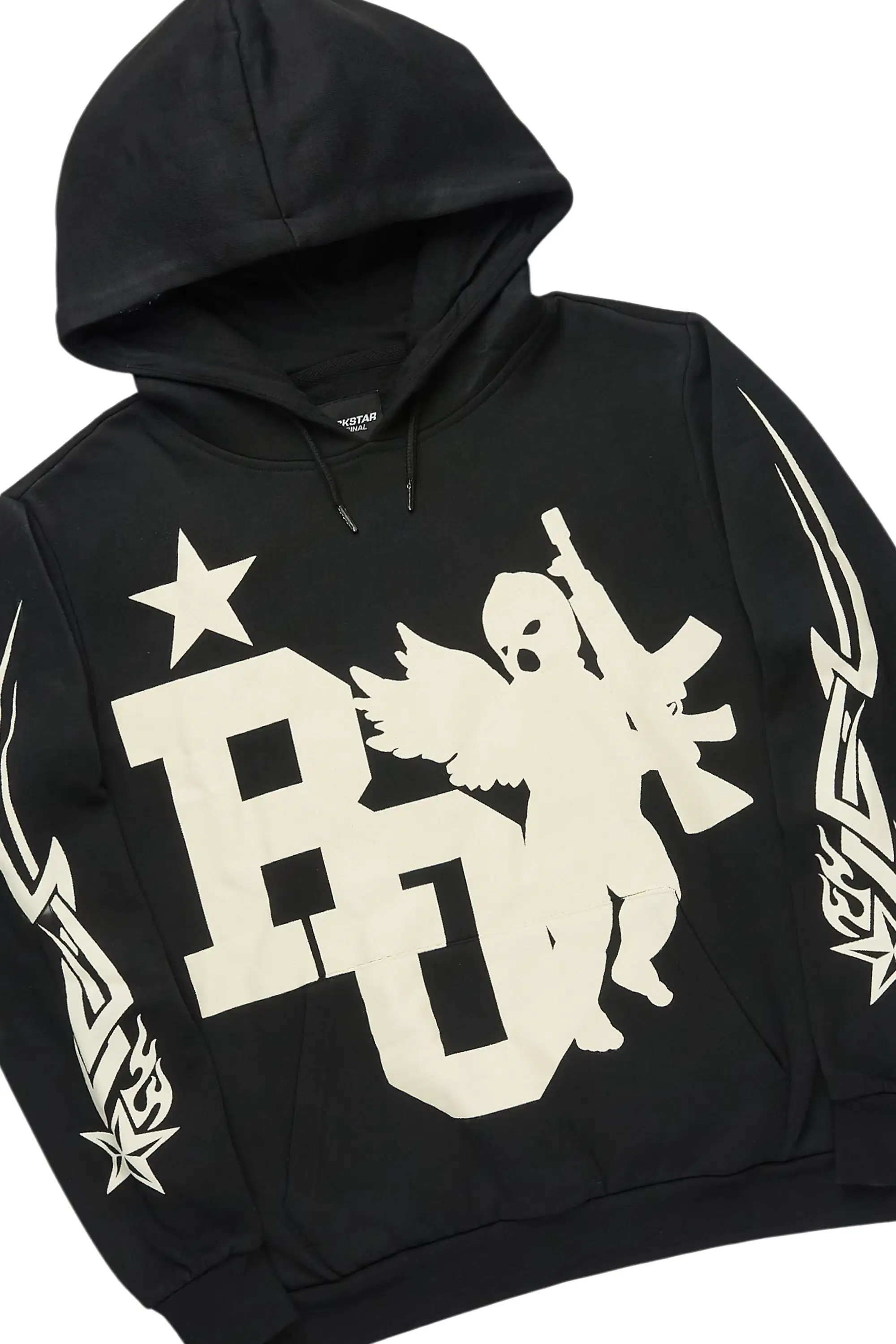 Pluton Black/Cream Hoodie/Stacked Flare Track Set