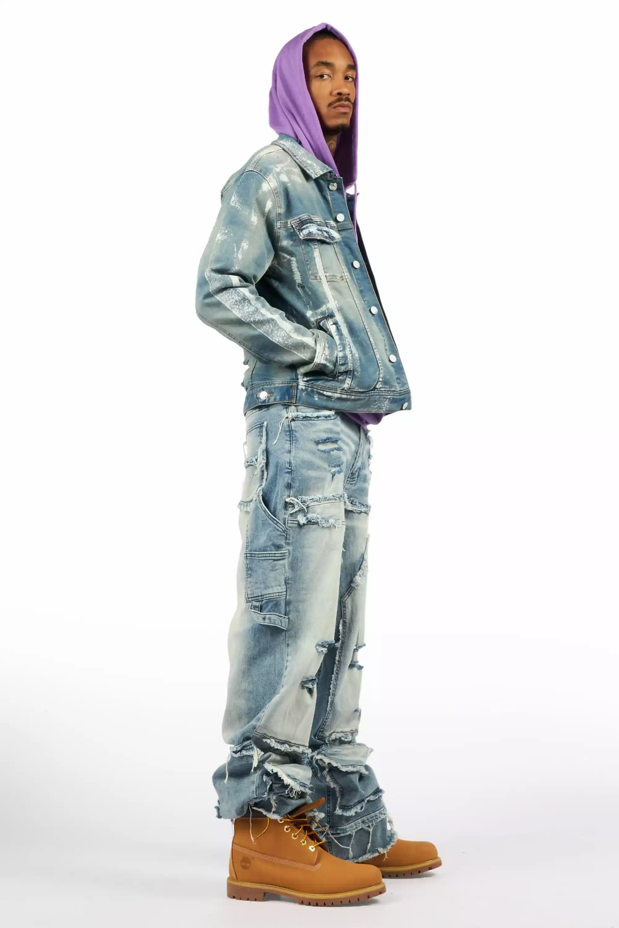 Gritty Blue Baggy Jeans