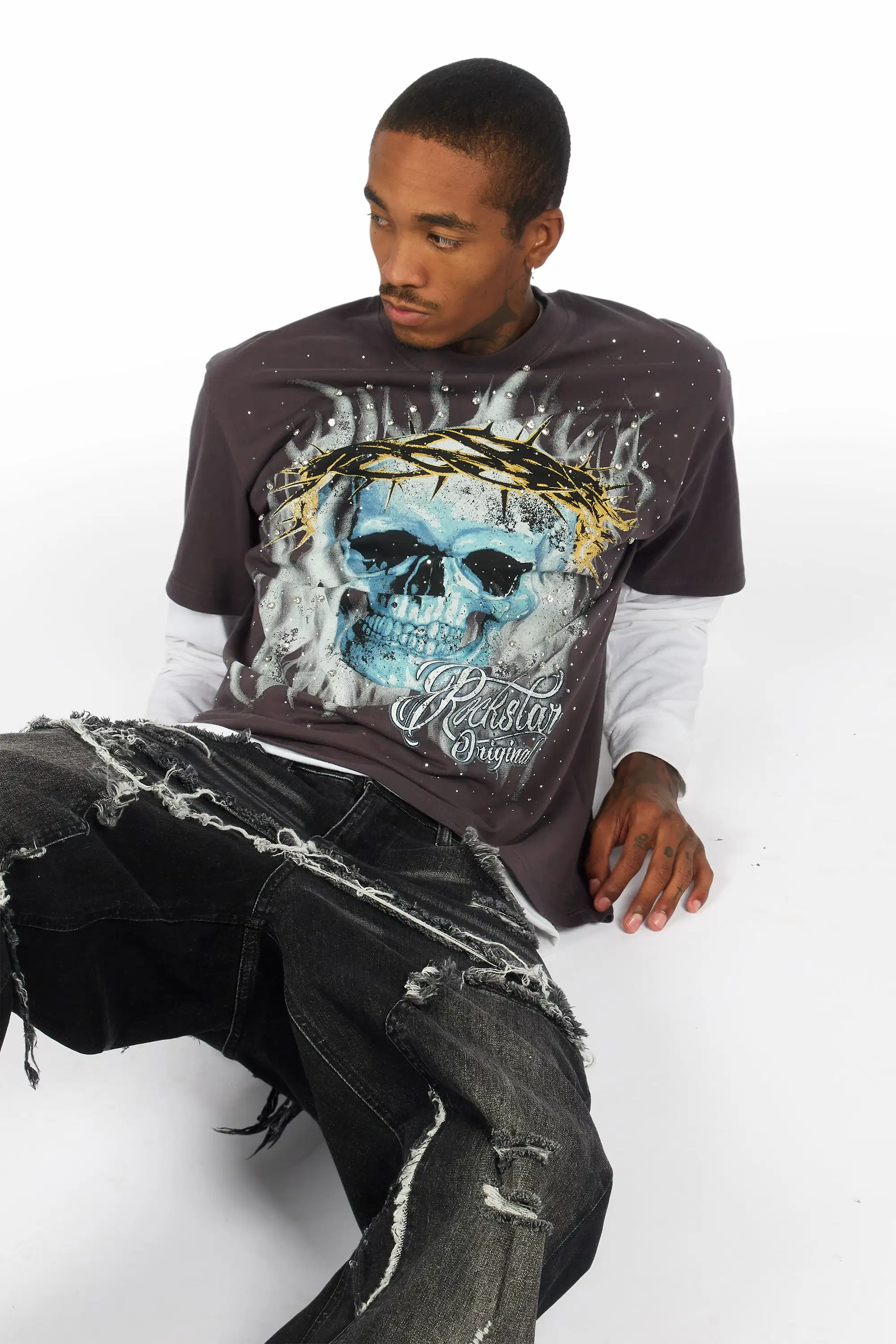 Gritty Black Baggy Jeans