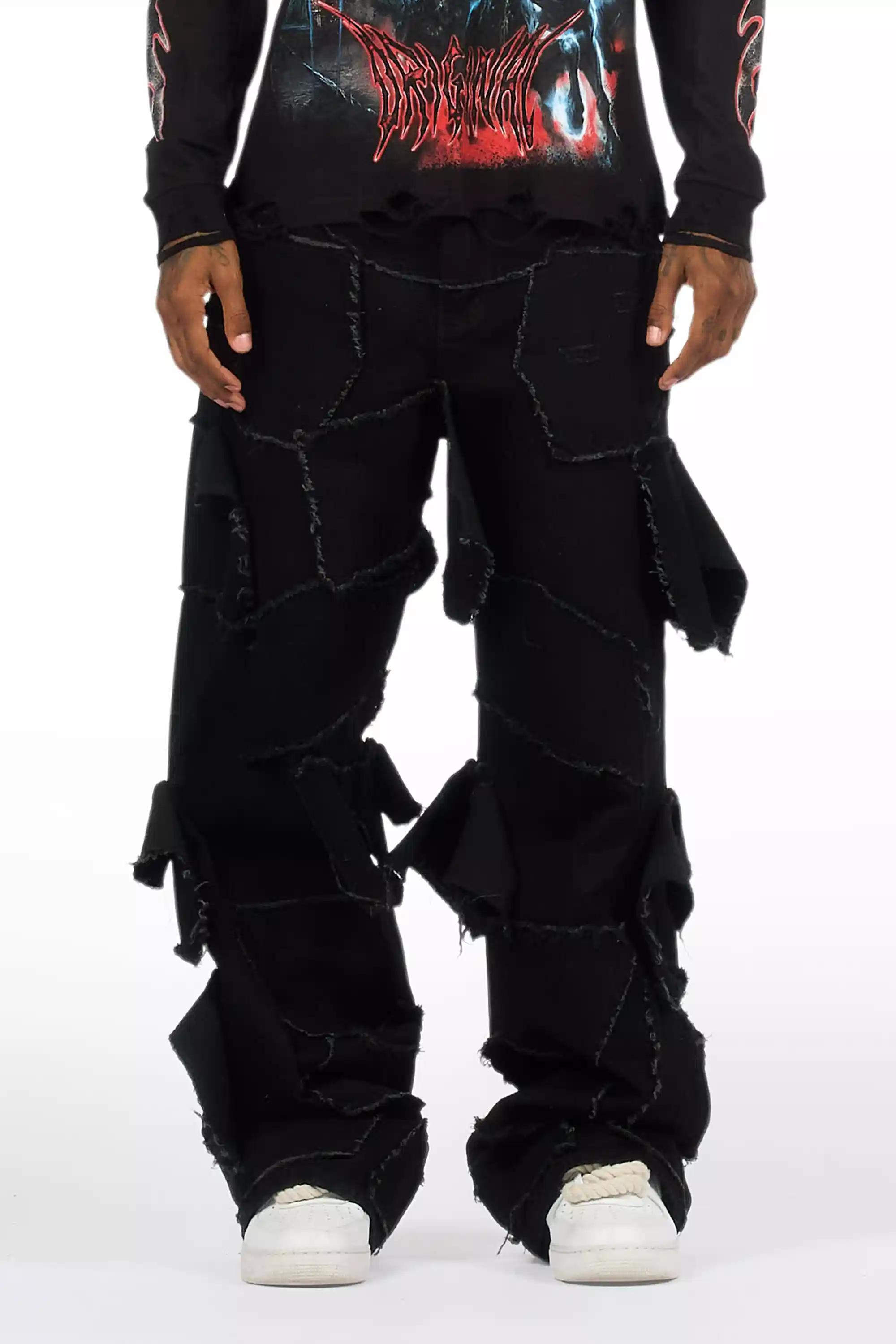Jacomus Jet Black Baggy Fit Jean