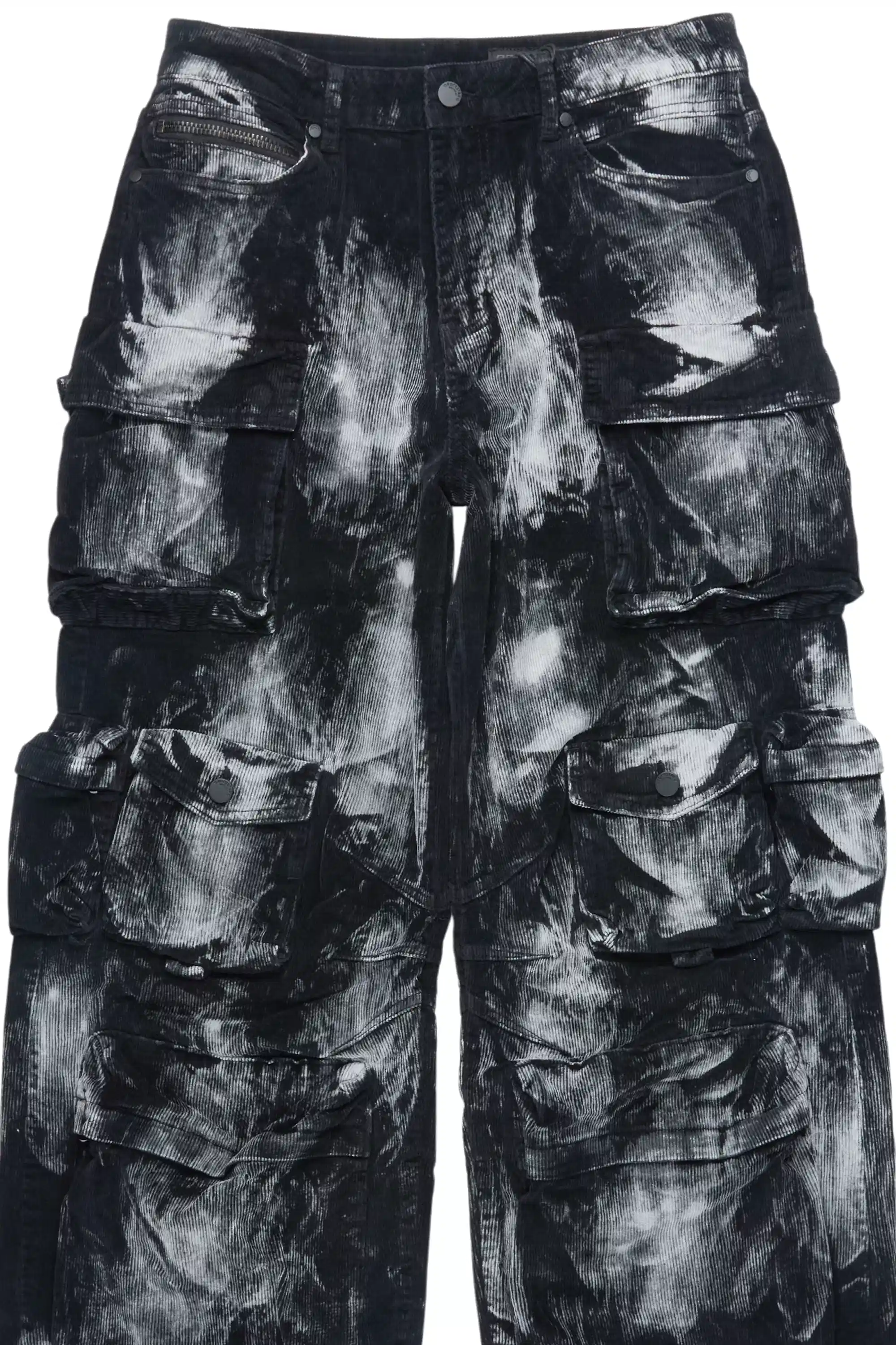 Mahesh Black Baggy Cargo Corduroy Pant